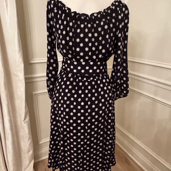 Anthropologie Maeve Gerti Midi Dress in black polka dot - Picture 7 of 13